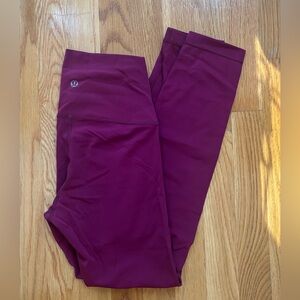 Lululemon Ankle Length Maroon Leggings